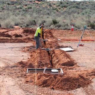 Setting out PAPI slabs